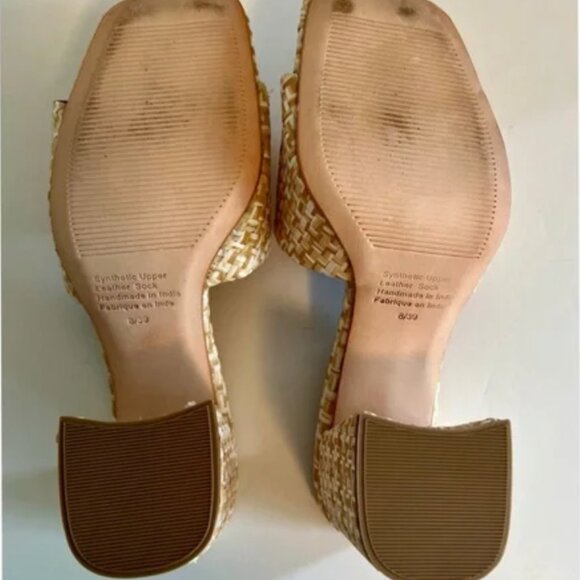 Jeffrey Campbell Melange Raffia Woven Sandals, Size 8 (RUN LARGE) - Picture 6 of 7